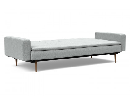 Innovation Living Dublexo Styletto Sofa Bed Dark Wood with Arms - 538 Melange Light Gray