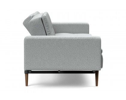 Innovation Living Dublexo Styletto Sofa Bed Dark Wood with Arms - 538 Melange Light Gray