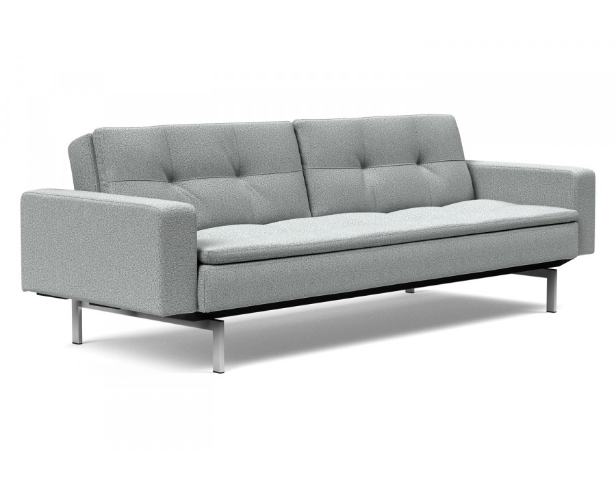 Innovation Living Dublexo Stainless Steel Sofa Bed with Arms - 538 Melange Light Gray