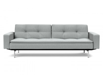 Innovation Living Dublexo Stainless Steel Sofa Bed with Arms - 538 Melange Light Gray