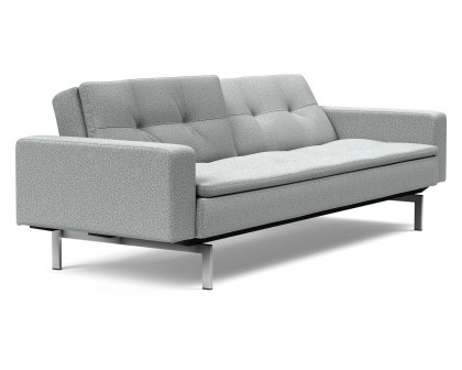 Innovation Living Dublexo Stainless Steel Sofa Bed with Arms - 538 Melange Light Gray