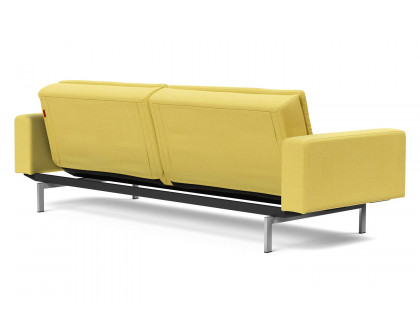 Innovation Living Dublexo Stainless Steel Sofa Bed with Arms - 554 Soft Mustard Flower