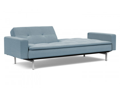 Innovation Living Dublexo Stainless Steel Sofa Bed with Arms - 558 Soft Indigo