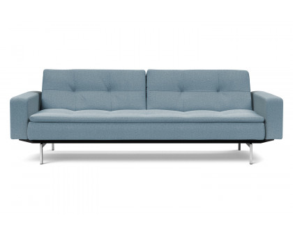 Innovation Living Dublexo Stainless Steel Sofa Bed with Arms - 558 Soft Indigo