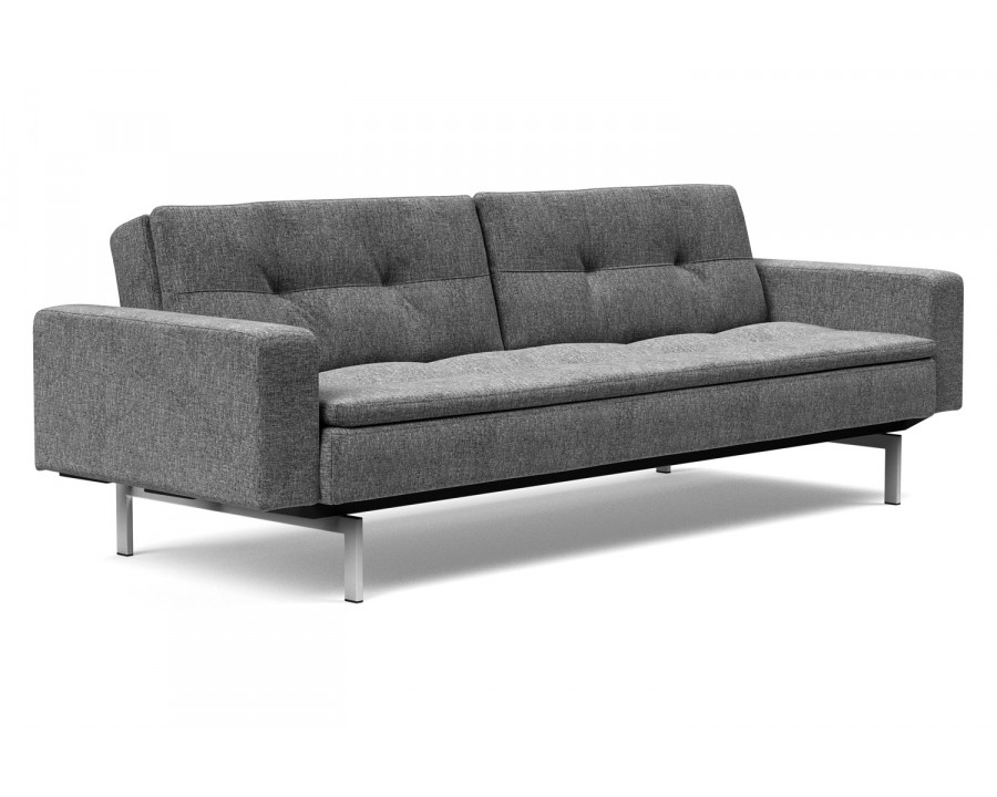 Innovation Living Dublexo Stainless Steel Sofa Bed with Arms - 563 Twist Charcoal