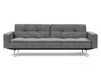 Innovation Living Dublexo Stainless Steel Sofa Bed with Arms - 563 Twist Charcoal