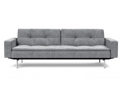 Innovation Living Dublexo Stainless Steel Sofa Bed with Arms - 565 Twist Granite