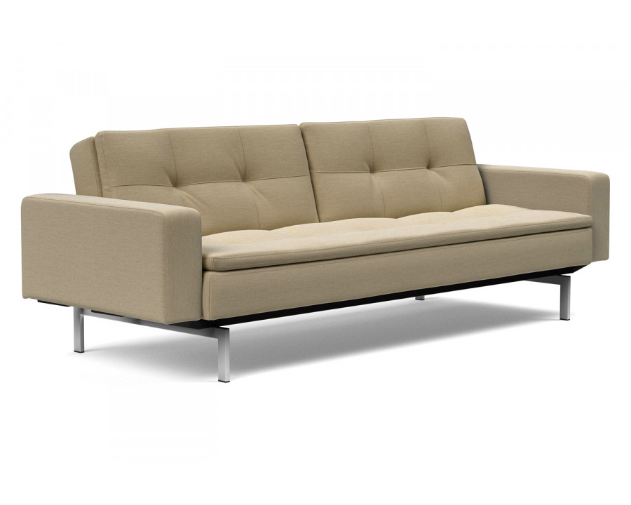 Innovation Living Dublexo Stainless Steel Sofa Bed with Arms - 571 Vivus Dusty Sand