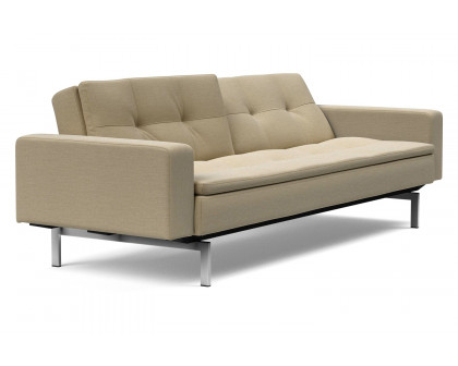 Innovation Living Dublexo Stainless Steel Sofa Bed with Arms - 571 Vivus Dusty Sand