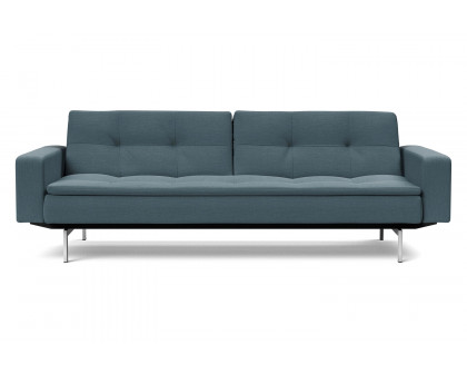 Innovation Living Dublexo Stainless Steel Sofa Bed with Arms - 573 Vivus Dusty Blue