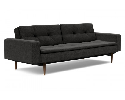 Innovation Living - Dublexo Styletto Sofa Bed Dark Wood with Arms