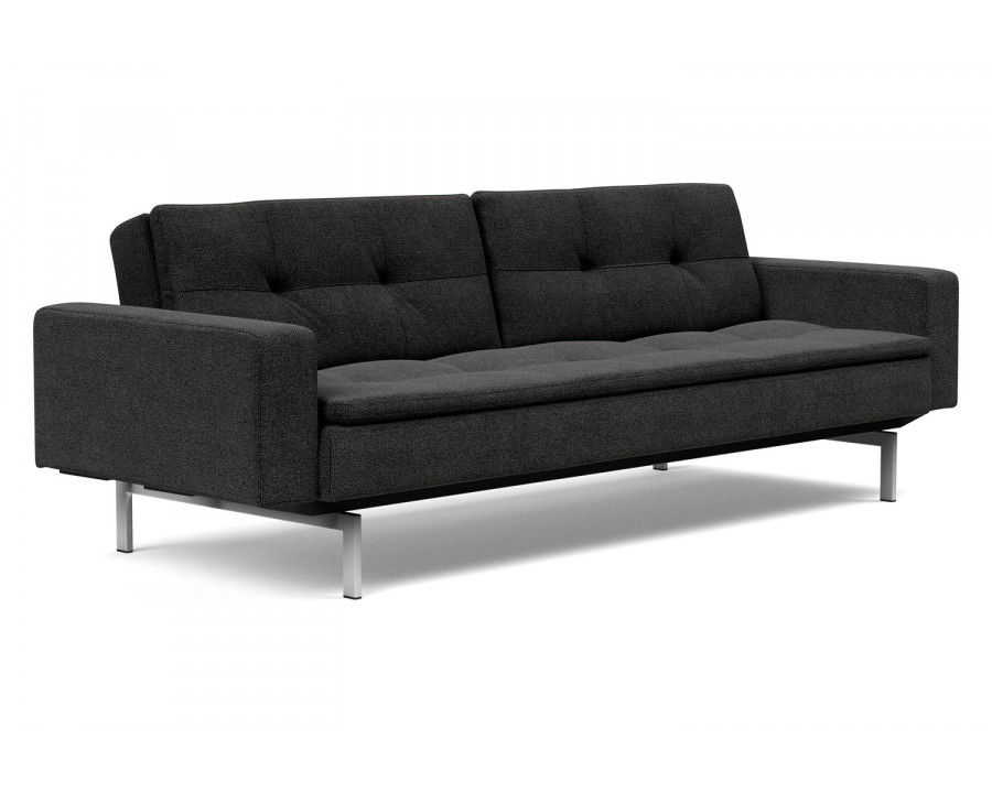 Innovation Living Dublexo Stainless Steel Sofa Bed with Arms - 577 Kenya Dark Gray