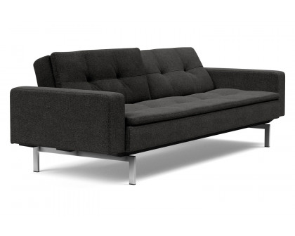 Innovation Living Dublexo Stainless Steel Sofa Bed with Arms - 577 Kenya Dark Gray