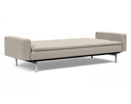 Innovation Living™ Dublexo Stainless Steel Sofa Bed with Arms - 579 Kenya Gravel