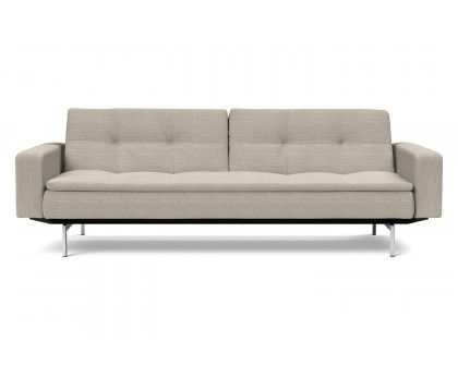 Innovation Living™ Dublexo Stainless Steel Sofa Bed with Arms - 579 Kenya Gravel