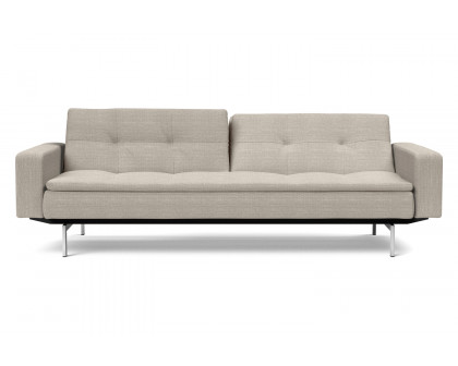 Innovation Living™ Dublexo Stainless Steel Sofa Bed with Arms - 579 Kenya Gravel