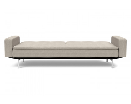 Innovation Living™ Dublexo Stainless Steel Sofa Bed with Arms - 579 Kenya Gravel