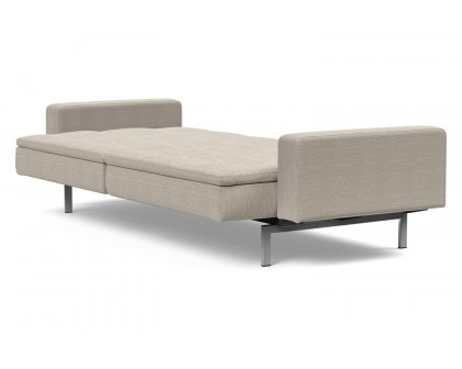 Innovation Living™ Dublexo Stainless Steel Sofa Bed with Arms - 579 Kenya Gravel