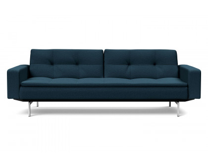 Innovation Living Dublexo Stainless Steel Sofa Bed with Arms - 580 Argus Navy Blue