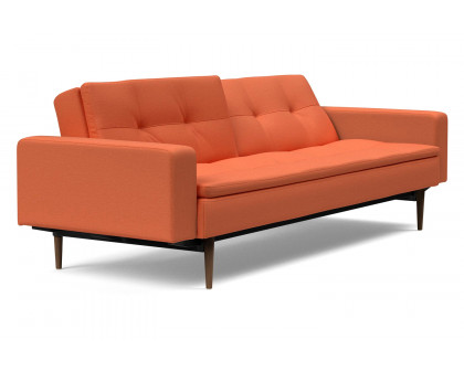 Innovation Living Dublexo Styletto Sofa Bed Dark Wood with Arms - 581 Argus Rust