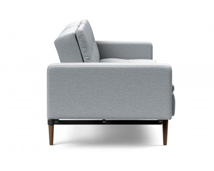 Innovation Living Dublexo Styletto Sofa Bed Dark Wood with Arms - 583 Argus Gray