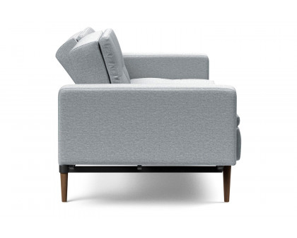 Innovation Living Dublexo Styletto Sofa Bed Dark Wood with Arms - 583 Argus Gray