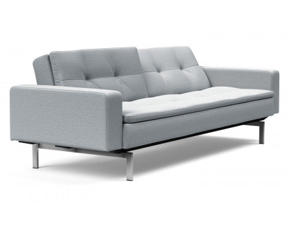 Innovation Living Dublexo Stainless Steel Sofa Bed with Arms - 583 Argus Gray