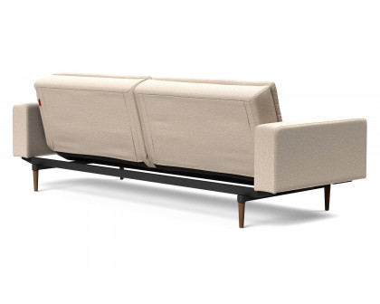 Innovation Living Dublexo Styletto Sofa Bed Dark Wood with Arms - 584 Argus Natural