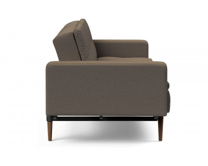 Innovation Living Dublexo Styletto Sofa Bed Dark Wood with Arms - 585 Argus Brown