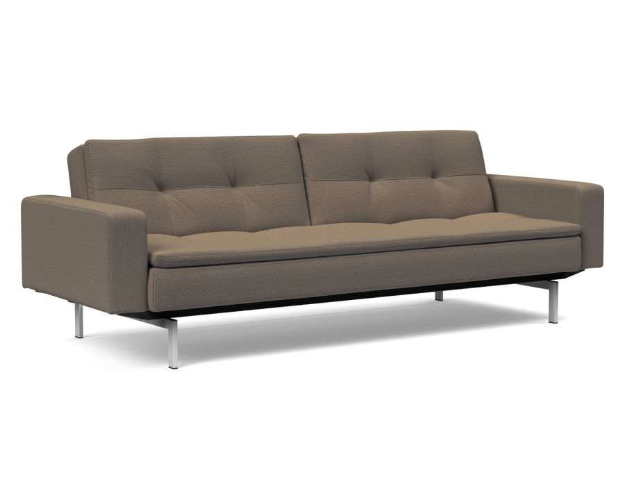 Innovation Living Dublexo Stainless Steel Sofa Bed with Arms - 585 Argus Brown