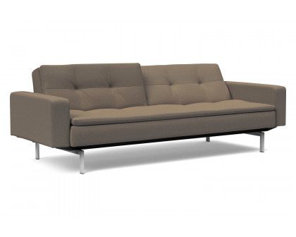 Innovation Living Dublexo Stainless Steel Sofa Bed with Arms - 585 Argus Brown