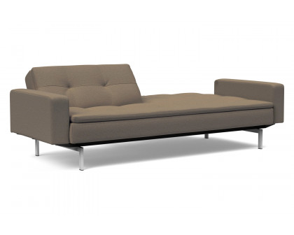 Innovation Living Dublexo Stainless Steel Sofa Bed with Arms - 585 Argus Brown