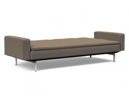 Innovation Living Dublexo Stainless Steel Sofa Bed with Arms - 585 Argus Brown