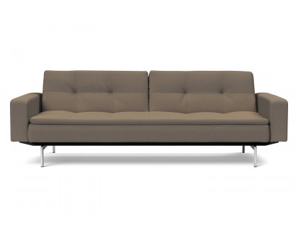 Innovation Living Dublexo Stainless Steel Sofa Bed with Arms - 585 Argus Brown