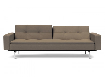 Innovation Living Dublexo Stainless Steel Sofa Bed with Arms - 585 Argus Brown