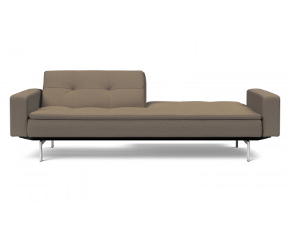 Innovation Living Dublexo Stainless Steel Sofa Bed with Arms - 585 Argus Brown