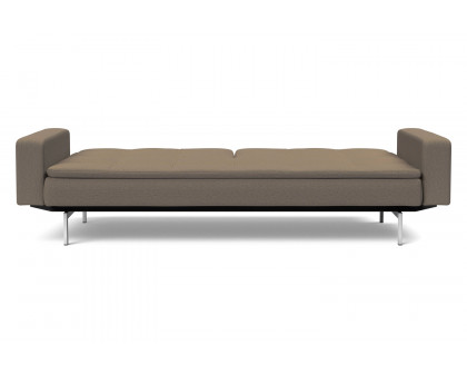 Innovation Living Dublexo Stainless Steel Sofa Bed with Arms - 585 Argus Brown