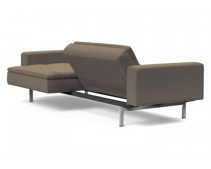 Innovation Living Dublexo Stainless Steel Sofa Bed with Arms - 585 Argus Brown