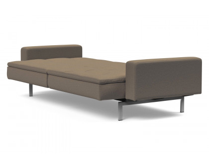 Innovation Living Dublexo Stainless Steel Sofa Bed with Arms - 585 Argus Brown