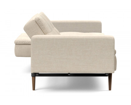 Innovation Living Dublexo Styletto Sofa Bed Dark Wood with Arms - 586 Phobos Latte