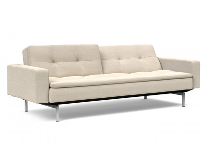 Innovation Living Dublexo Stainless Steel Sofa Bed with Arms - 586 Phobos Latte