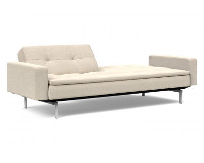 Innovation Living Dublexo Stainless Steel Sofa Bed with Arms - 586 Phobos Latte