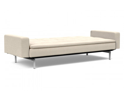 Innovation Living Dublexo Stainless Steel Sofa Bed with Arms - 586 Phobos Latte