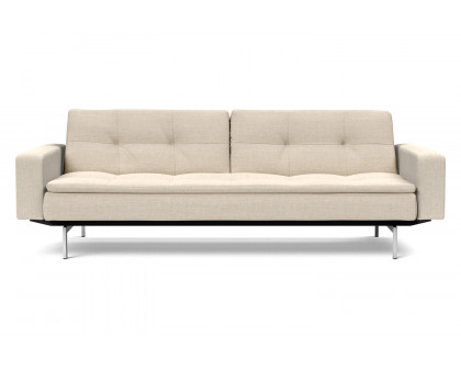 Innovation Living Dublexo Stainless Steel Sofa Bed with Arms - 586 Phobos Latte