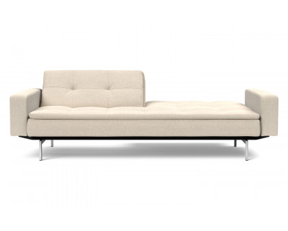 Innovation Living Dublexo Stainless Steel Sofa Bed with Arms - 586 Phobos Latte