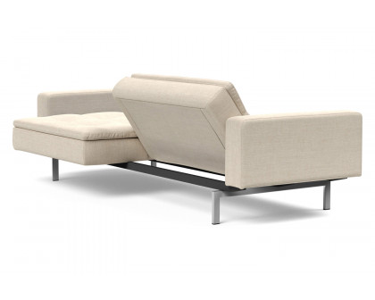 Innovation Living Dublexo Stainless Steel Sofa Bed with Arms - 586 Phobos Latte