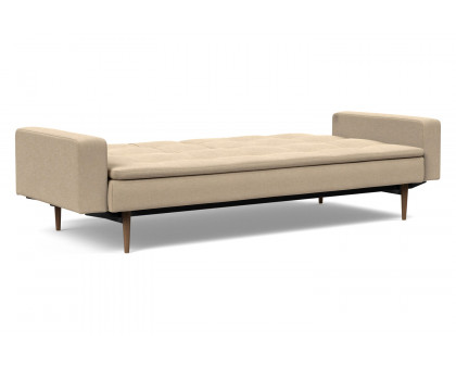 Innovation Living Dublexo Styletto Sofa Bed Dark Wood with Arms - 587 Phobos Mocha