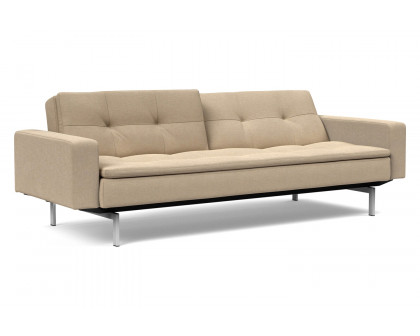 Innovation Living Dublexo Stainless Steel Sofa Bed with Arms - 587 Phobos Mocha