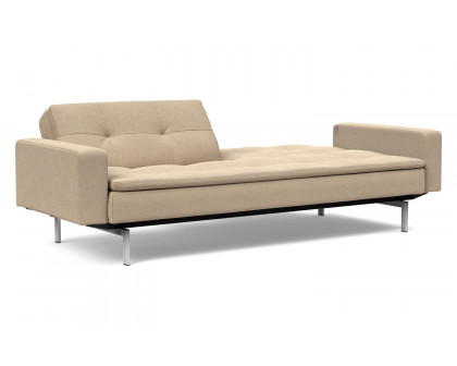 Innovation Living Dublexo Stainless Steel Sofa Bed with Arms - 587 Phobos Mocha