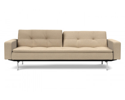 Innovation Living Dublexo Stainless Steel Sofa Bed with Arms - 587 Phobos Mocha